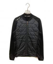 RLX RALPH LAUREN（アールエルエックスラルフローレン）の古着「Paneled Stretch Terry Jacket」｜ブラック