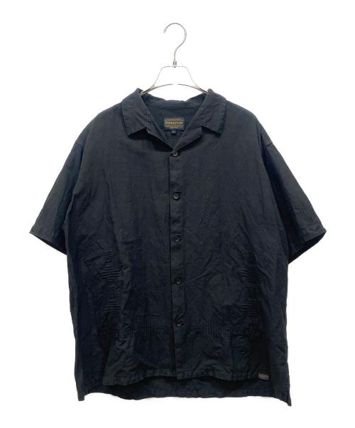 PENDLETON（ペンドルトン）PENDLETON (ペンドルトン) エンブロイダリー オープンカラーシャツ ブラック サイズ:Ⅼの古着・服飾アイテム