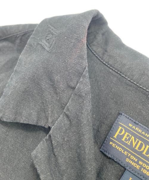 PENDLETON（ペンドルトン）PENDLETON (ペンドルトン) エンブロイダリー オープンカラーシャツ ブラック サイズ:Ⅼの古着・服飾アイテム