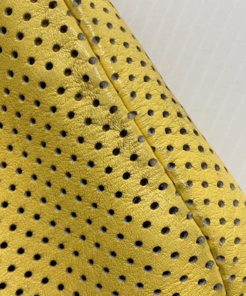 VANSON（バンソン）VANSON (バンソン) 半袖パンチングライダース イエロー×グレー サイズ:SMサイズの古着・服飾アイテム