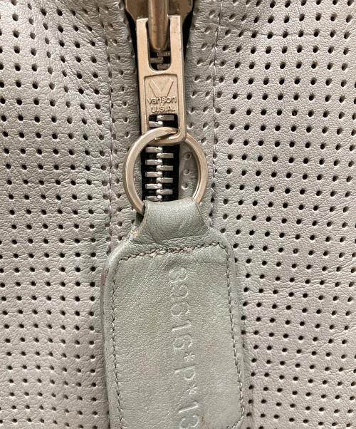 VANSON（バンソン）VANSON (バンソン) 半袖パンチングライダース イエロー×グレー サイズ:SMサイズの古着・服飾アイテム
