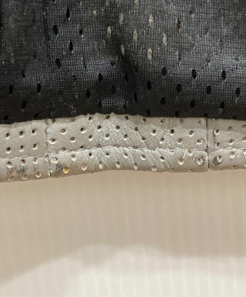 VANSON（バンソン）VANSON (バンソン) 半袖パンチングライダース イエロー×グレー サイズ:SMサイズの古着・服飾アイテム