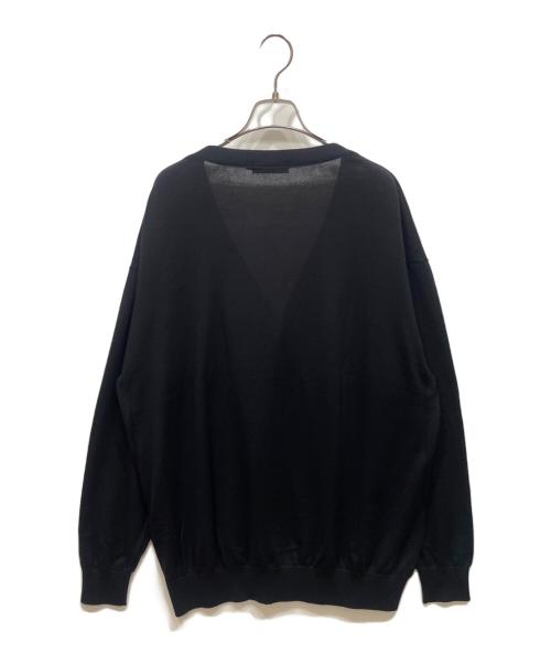 Graphpaper（グラフペーパー）Graphpaper (グラフペーパー) HIGH GAUGE KNIT CARDIGAN ブラック サイズ:2の古着・服飾アイテム