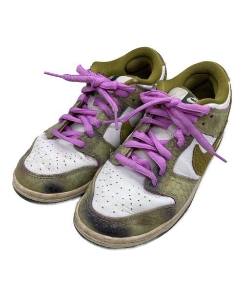 NIKE SB（ナイキエスビー）NIKE SB (ナイキエスビー) Alexis Sablone (アレクシス・サブローン) DUNK LOW PRO ホワイト×オリーブ サイズ:SIZE 26.5cmの古着・服飾アイテム