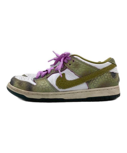 NIKE SB（ナイキエスビー）NIKE SB (ナイキエスビー) Alexis Sablone (アレクシス・サブローン) DUNK LOW PRO ホワイト×オリーブ サイズ:SIZE 26.5cmの古着・服飾アイテム