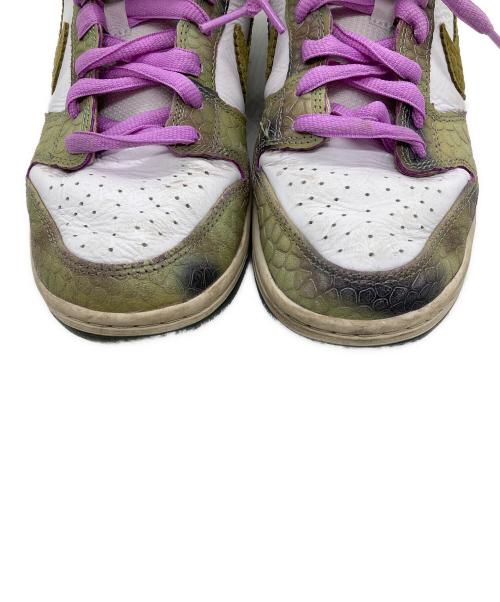 NIKE SB（ナイキエスビー）NIKE SB (ナイキエスビー) Alexis Sablone (アレクシス・サブローン) DUNK LOW PRO ホワイト×オリーブ サイズ:SIZE 26.5cmの古着・服飾アイテム
