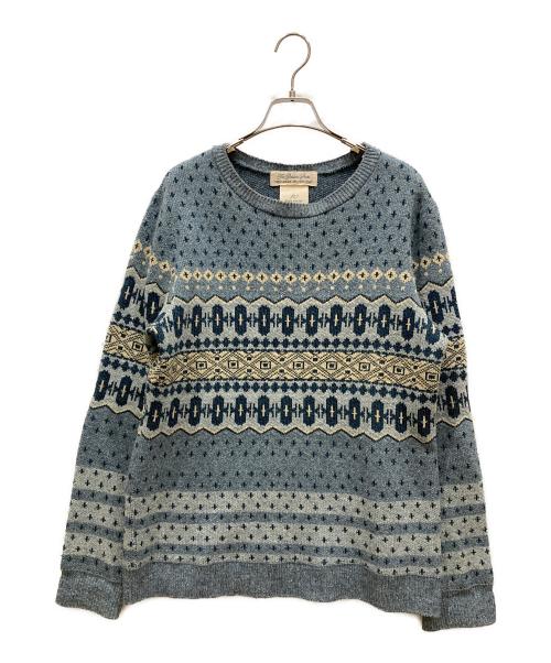 REMI RELIEF（レミレリーフ）REMI RELIEF (レミレリーフ) 総柄ニット ブルー サイズ:SIZE Mの古着・服飾アイテム