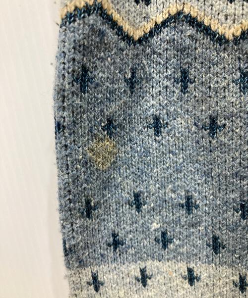REMI RELIEF（レミレリーフ）REMI RELIEF (レミレリーフ) 総柄ニット ブルー サイズ:SIZE Mの古着・服飾アイテム
