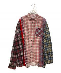 中古・古着通販】ANCELLM (アンセルム) Damaged Flannel CHECK Shirt