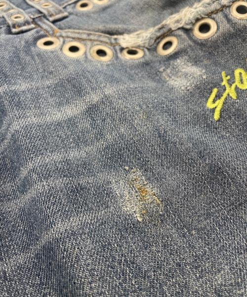 DOLCE & GABBANA（ドルチェ＆ガッバーナ）DOLCE & GABBANA (ドルチェ＆ガッバーナ) ハトメスタッズデニムパンツ インディゴ サイズ:50の古着・服飾アイテム