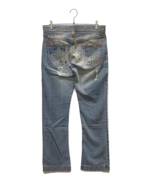 DOLCE & GABBANA（ドルチェ＆ガッバーナ）DOLCE & GABBANA (ドルチェ＆ガッバーナ) ペイントデニムパンツ インディゴ サイズ:48 未使用品の古着・服飾アイテム
