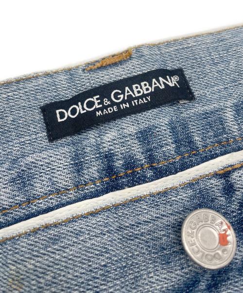 DOLCE & GABBANA（ドルチェ＆ガッバーナ）DOLCE & GABBANA (ドルチェ＆ガッバーナ) ペイントデニムパンツ インディゴ サイズ:48 未使用品の古着・服飾アイテム