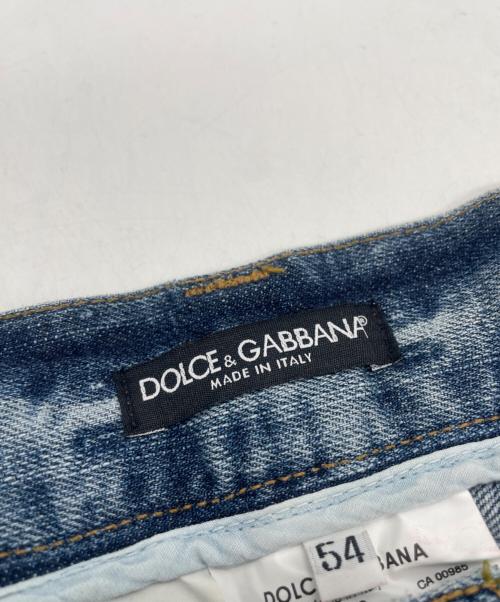 DOLCE & GABBANA（ドルチェ＆ガッバーナ）DOLCE & GABBANA (ドルチェ＆ガッバーナ) バックジップダメージ加工デニムパンツ インディゴ サイズ:SIZE 54 未使用品の古着・服飾アイテム