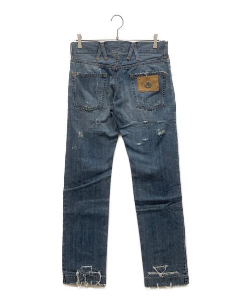 DOLCE & GABBANA（ドルチェ＆ガッバーナ）DOLCE & GABBANA (ドルチェ＆ガッバーナ) ダメージデニムパンツ インディゴ サイズ:48 未使用品の古着・服飾アイテム