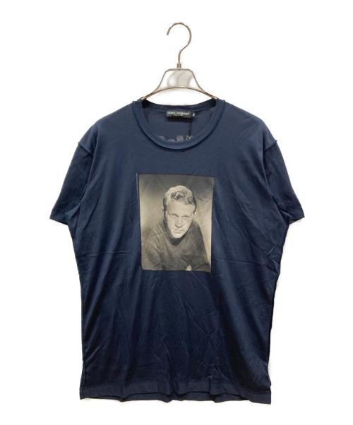 DOLCE & GABBANA（ドルチェ＆ガッバーナ）DOLCE & GABBANA (ドルチェ＆ガッバーナ) Tシャツ ネイビー サイズ:SIZE 50 未使用品の古着・服飾アイテム