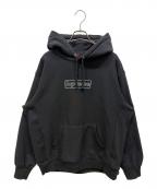 SUPREME×KAWSシュプリーム×カウズ）の古着「Chalk Logo Hooded Sweatshirt」｜ブラック
