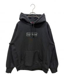 SUPREME×KAWS（シュプリーム×カウズ）の古着「Chalk Logo Hooded Sweatshirt」｜ブラック