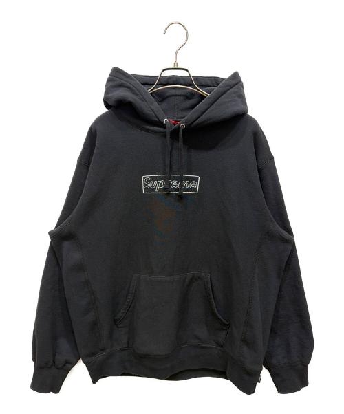 SUPREME（シュプリーム）Supreme (シュプリーム) KAWS (カウズ) Chalk Logo Hooded Sweatshirt ブラック サイズ:SIZE Mの古着・服飾アイテム