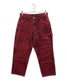 X-LARGE（エクストララージ）の古着「OVERDYED WORK PANTS」｜レッド