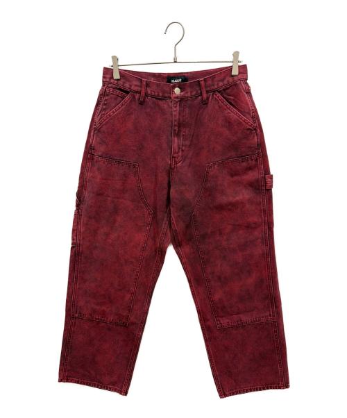 X-LARGE（エクストララージ）X-LARGE (エクストララージ) OVERDYED WORK PANTS レッド サイズ:SIZE 81cm (W32)の古着・服飾アイテム