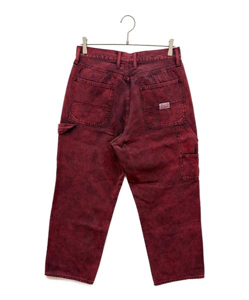 X-LARGE（エクストララージ）X-LARGE (エクストララージ) OVERDYED WORK PANTS レッド サイズ:SIZE 81cm (W32)の古着・服飾アイテム