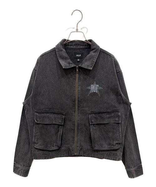 HUF（ハフ）HUF (ハフ) ジップデニムジャケット グレー サイズ:SIZE Sの古着・服飾アイテム