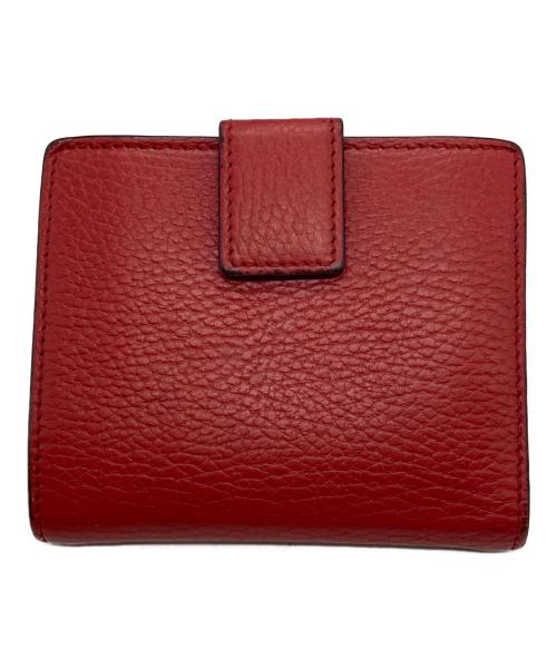 GUCCI（グッチ）GUCCI (グッチ) インターロッキングG二つ折り財布 レッドの古着・服飾アイテム