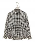 BURBERRY BLACK LABELバーバリーブラックレーベル）の古着「チェックシャツ」｜グレー