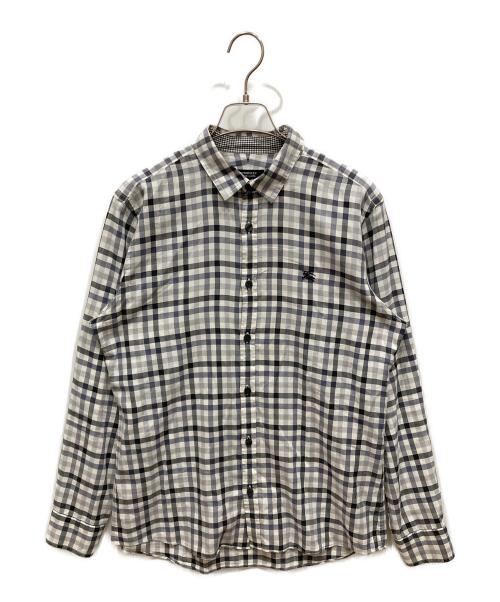 BURBERRY BLACK LABEL（バーバリーブラックレーベル）BURBERRY BLACK LABEL (バーバリーブラックレーベル) チェックシャツ グレー サイズ:SIZE 3の古着・服飾アイテム