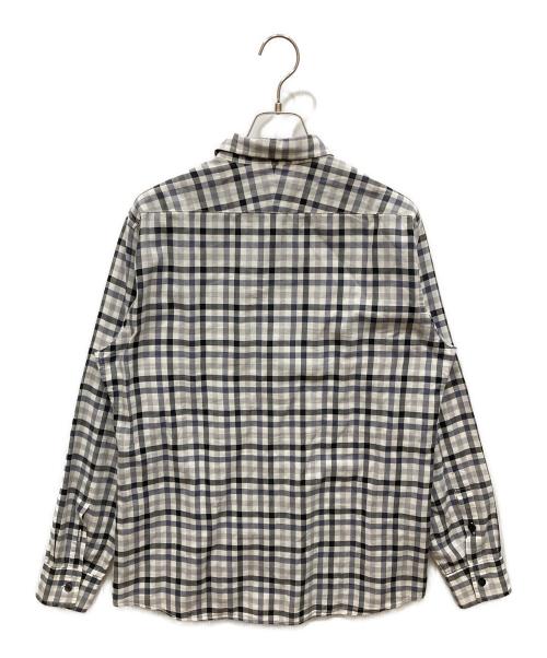 BURBERRY BLACK LABEL（バーバリーブラックレーベル）BURBERRY BLACK LABEL (バーバリーブラックレーベル) チェックシャツ グレー サイズ:SIZE 3の古着・服飾アイテム