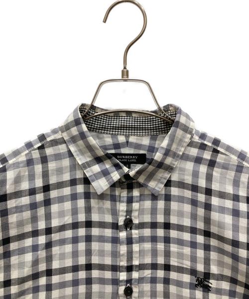 BURBERRY BLACK LABEL（バーバリーブラックレーベル）BURBERRY BLACK LABEL (バーバリーブラックレーベル) チェックシャツ グレー サイズ:SIZE 3の古着・服飾アイテム