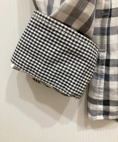 BURBERRY BLACK LABEL（バーバリーブラックレーベル）BURBERRY BLACK LABEL (バーバリーブラックレーベル) チェックシャツ グレー サイズ:SIZE 3の古着・服飾アイテム
