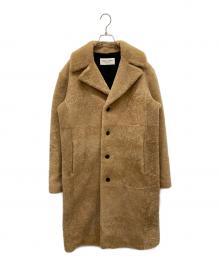 Saint Laurent Paris（サンローランパリ）の古着「リアルシープムートン・ボア チェスターコート」｜ベージュ