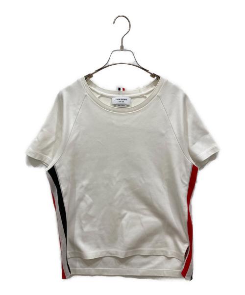 Thom Browne（トムブラウン）Thom Browne (トムブラウン) トリコロールサイドラインTシャツ ホワイト サイズ:1の古着・服飾アイテム