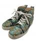 Christian Louboutin（クリスチャン・ルブタン）の古着「Louis Flat Python Mid-Top Sneaker」｜ブルー×イエロー