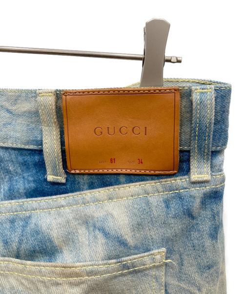 GUCCI（グッチ）GUCCI (グッチ) タイダイデニムストレートパンツ インディゴ サイズ:SIZE86（W34）の古着・服飾アイテム