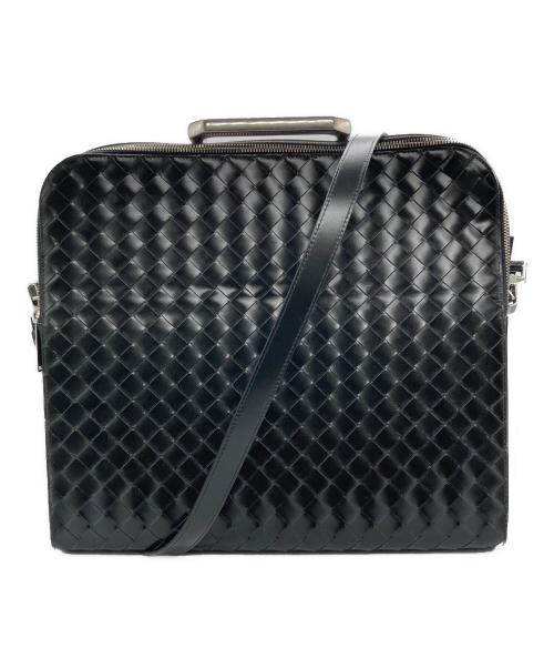 BOTTEGA VENETA（ボッテガベネタ）BOTTEGA VENETA (ボッテガベネタ) イントレチャート ブリーフケース ブラックの古着・服飾アイテム