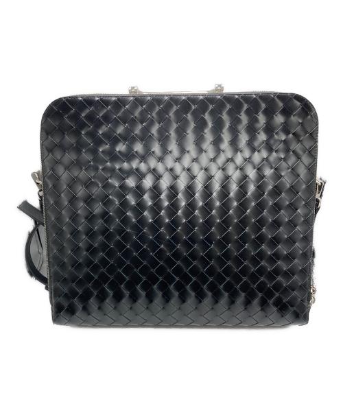 BOTTEGA VENETA（ボッテガベネタ）BOTTEGA VENETA (ボッテガベネタ) イントレチャート ブリーフケース ブラックの古着・服飾アイテム