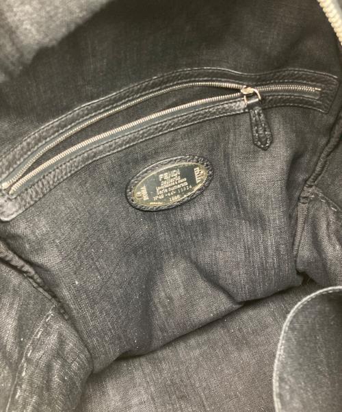 FENDI（フェンディ）FENDI (フェンディ) ラウンドレザーリュック ブラックの古着・服飾アイテム