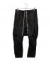 RICK OWENS（リックオウエンス）の古着「WALRUS ドローコードサルエルパンツ」｜ブラック