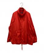 BALENCIAGAバレンシアガ）の古着「バックロゴプリントナイロンブルゾン Back Logo Nylon Jacket」｜レッド