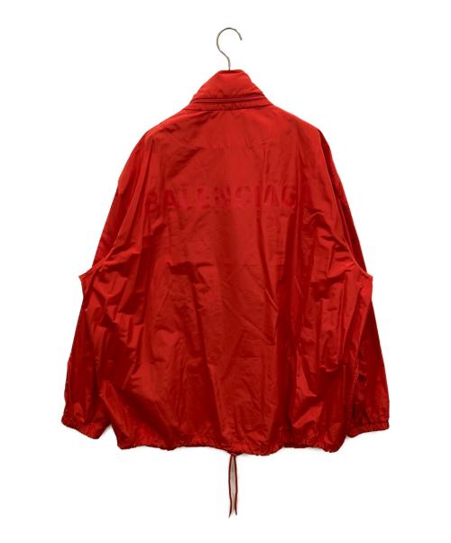 BALENCIAGA（バレンシアガ）BALENCIAGA (バレンシアガ) バックロゴプリントナイロンブルゾン Back Logo Nylon Jacket レッド サイズ:50の古着・服飾アイテム