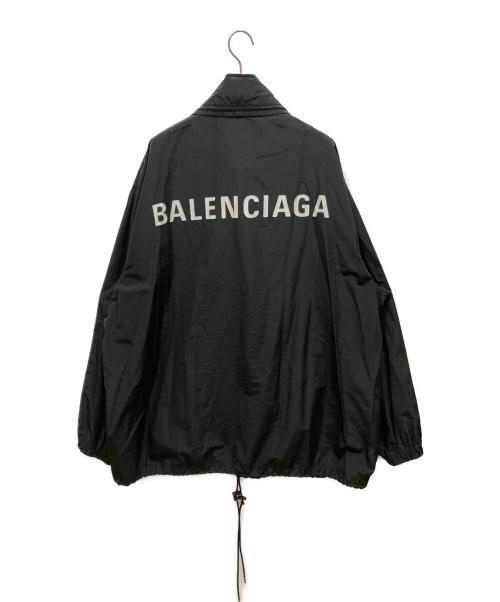 BALENCIAGA（バレンシアガ）BALENCIAGA (バレンシアガ) バックロゴプリントナイロンブルゾン Back Logo Nylon Jacket ブラック サイズ:SIZE 50の古着・服飾アイテム