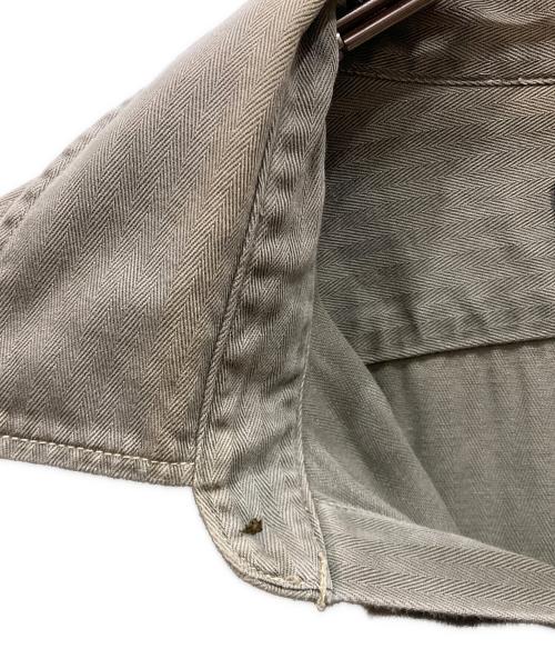 POLO RALPH LAUREN（ポロ・ラルフローレン）POLO RALPH LAUREN (ポロ・ラルフローレン) ヘリンボーンダブルフラップシャツ オリーブ サイズ:SIZE Sの古着・服飾アイテム