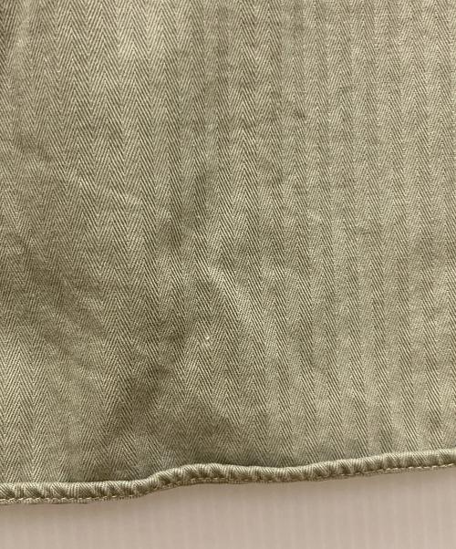 POLO RALPH LAUREN（ポロ・ラルフローレン）POLO RALPH LAUREN (ポロ・ラルフローレン) ヘリンボーンダブルフラップシャツ オリーブ サイズ:SIZE Sの古着・服飾アイテム