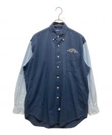 POLO RALPH LAUREN（ポロ・ラルフローレン）の古着「切替ボタンダウンシャツ」｜ネイビー
