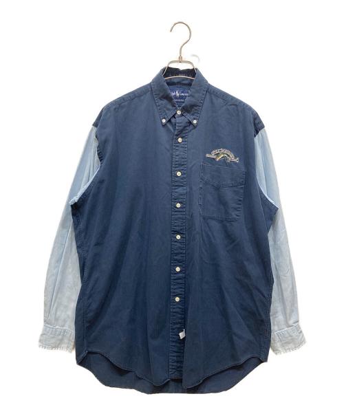 POLO RALPH LAUREN（ポロ・ラルフローレン）POLO RALPH LAUREN (ポロ・ラルフローレン) 切替ボタンダウンシャツ ネイビー サイズ:SIZE Mの古着・服飾アイテム