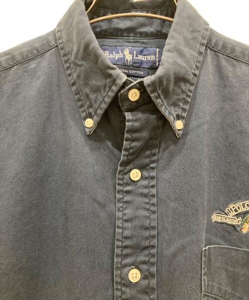 POLO RALPH LAUREN（ポロ・ラルフローレン）POLO RALPH LAUREN (ポロ・ラルフローレン) 切替ボタンダウンシャツ ネイビー サイズ:SIZE Mの古着・服飾アイテム