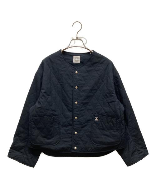 ORCIVAL（オーシバル）ORCIVAL (オーシバル) ノーカラー ジャケット キルティング アウター ネイビー サイズ:SIZE 1の古着・服飾アイテム