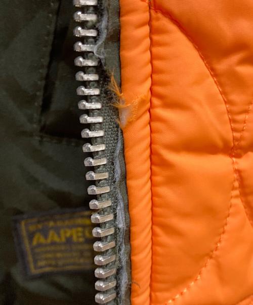 Aape BY A BATHING APE（エーエイプ バイ アベイシングエイプ）AAPE BY A BATHING APE (エーエイプ バイ アベイシングエイプ) カモフラ中綿MA-1ジャケット オリーブ サイズ:SIZE XLの古着・服飾アイテム